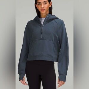 Lululemon Scuba Oversized Half-Zip Hoodie in Iron Blue